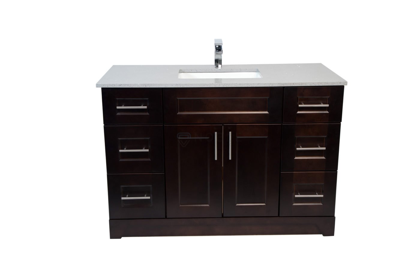Royal Collection Shaker Espresso 48inch Vanity with 6 Drawers Noble